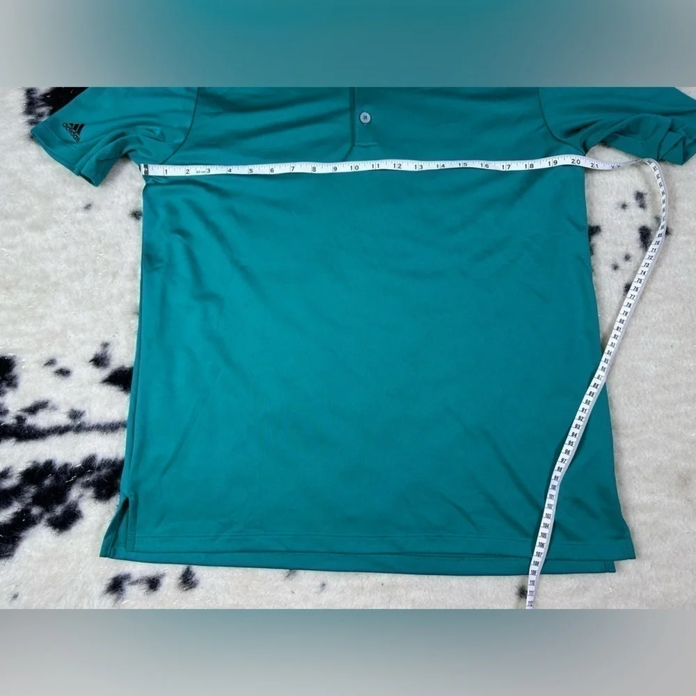 Adidas Men's Teal Short Sleeve Golf Polo Shirt Size Medium